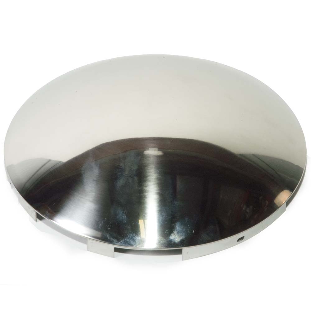 thumbnail image 2 of UPI Stainless Steel Front Hub Cap – Dome Style, 4 Even Notched, 7/16 Lip – Fits 8 23/32 2 of 3
