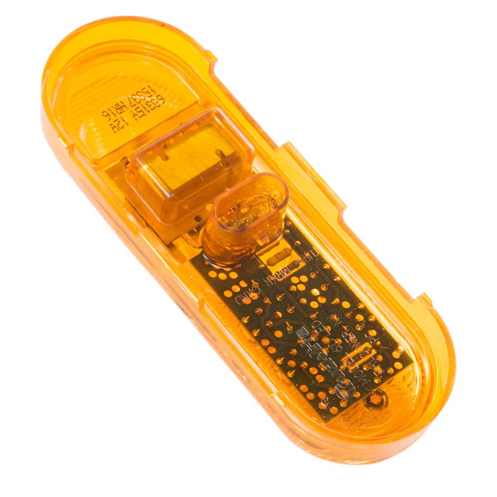 Super 60, LED, Yellow/Amber Oval, 11 Diode, Side Turn Signal / Hump Light,  Fit 'N Forget