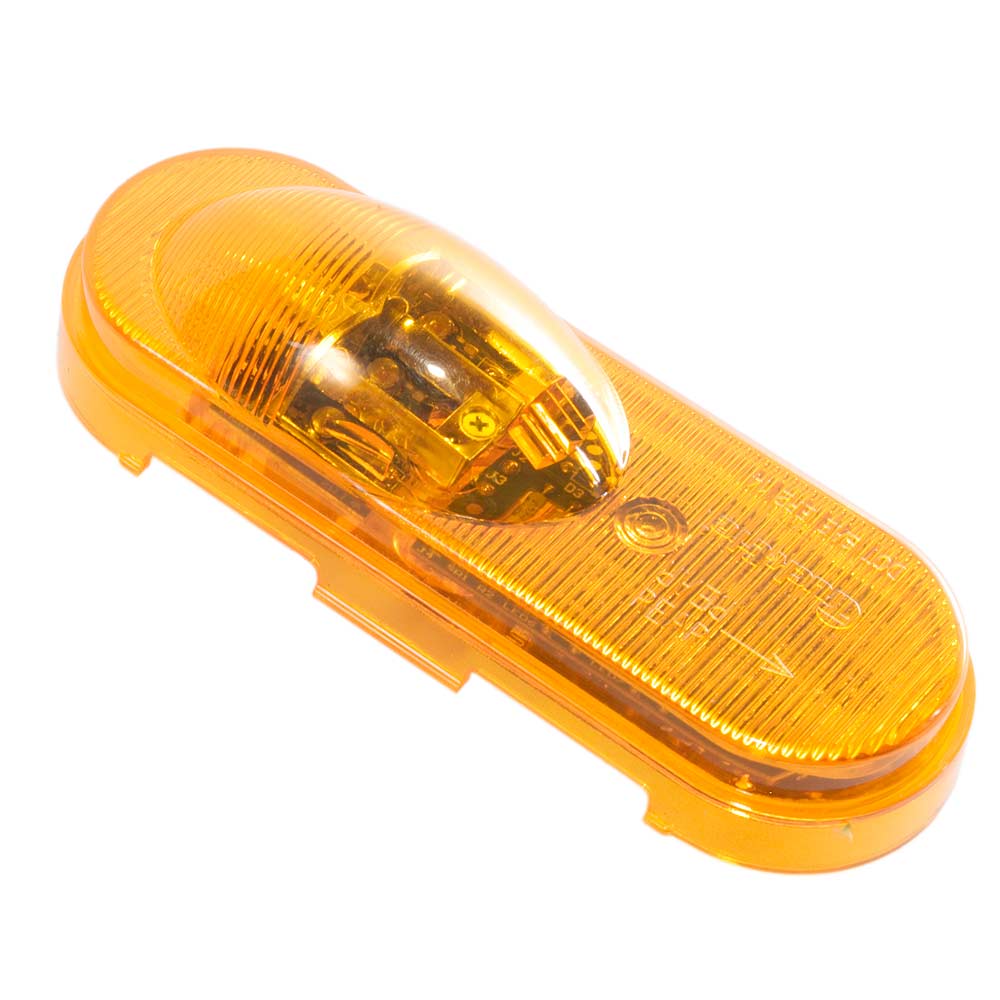 Super 60, LED, Yellow/Amber Oval, 11 Diode, Side Turn Signal / Hump Light,  Fit 'N Forget