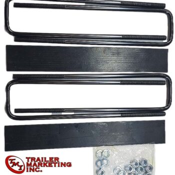 4 U-bolts, 4 spacer mounts, 2 rubber pads, hardware